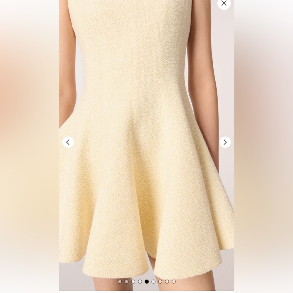 NWOT Maje Risoleil Pale Yellow Tweed Dress—No size tag - Picture 5 of 15